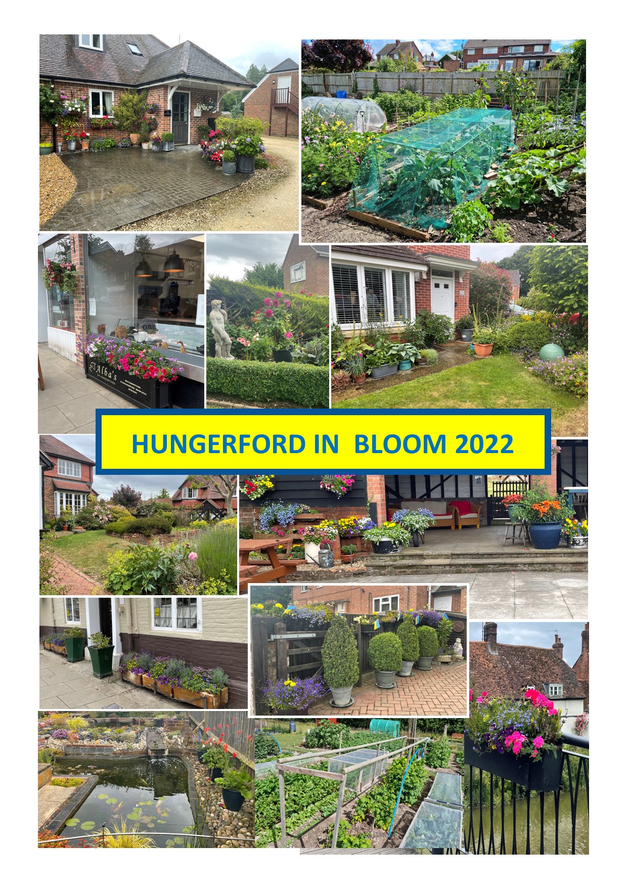 Hungerford in Bloom 2022 website poster